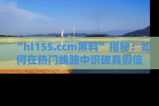 “hl155.ccm黑料”揭秘:如何在热门线路中识破真假信息