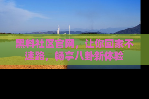 黑料社区官网，让你回家不迷路，畅享八卦新体验