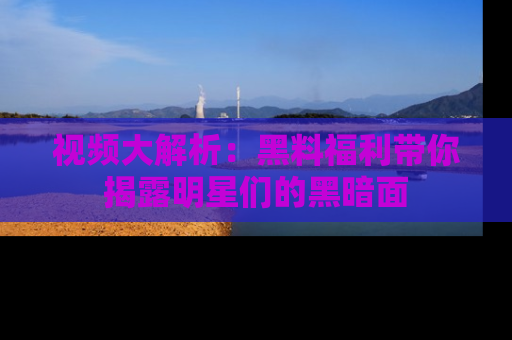 视频大解析：黑料福利带你揭露明星们的黑暗面
