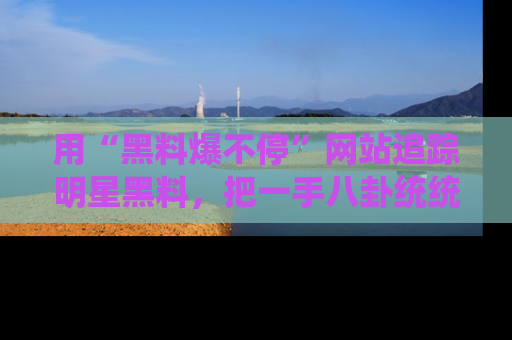 用“黑料爆不停”网站追踪明星黑料,把一手八卦统统收进你的后宫中!