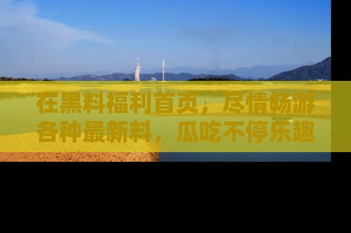 在黑料福利首页,尽情畅游各种最新料,瓜吃不停乐趣无穷!