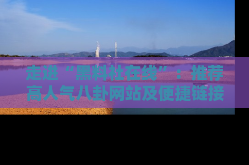 走进“黑料社在线”:推荐高人气八卦网站及便捷链接的全面指南